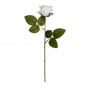 Цветок искусственный Роза 51см белая 000000000001218342