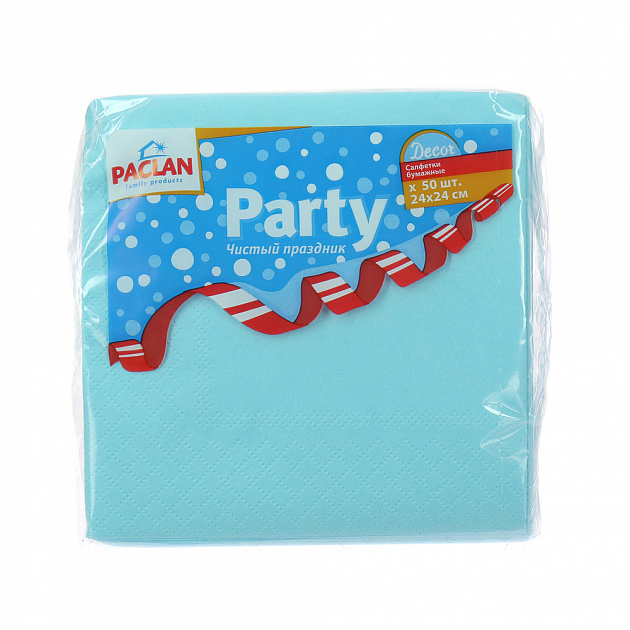Бумажные салфетки 2-х слойные Decor Party Paclan, 24?24 см, 50 шт. 000000000001138257