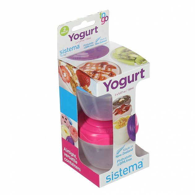 Набор контейнеров Йогурт To-Go Sistema, 150мл, 2 шт. 000000000001148945