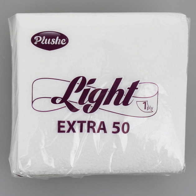 Салфетки бумажные 22,5 Plushe Light Extra 50 однослойные 40 листов в ассортименте 3730 000000000001202580