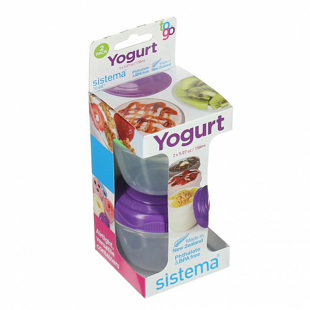 Набор контейнеров Йогурт To-Go Sistema, 150мл, 2 шт. 000000000001148968