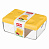 Контейнер для сыра 16x11x7см PHIBO желтый пластик 000000000001219334
