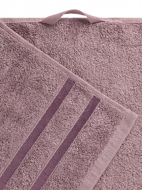 Полотенце махровое 35x70см LUCKY Бордюр сатиновая лента лиловый хлопок 000000000001221601