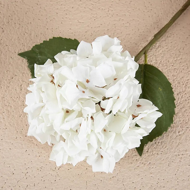 Цветок искусственный Гортензия 60см белая 000000000001218332