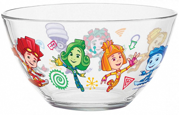 Набор детский посуды PRIORITY Фиксики №2 стекло 000000000001216548