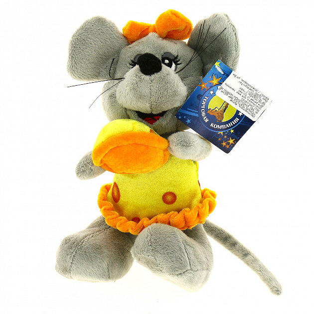 Мягкая игрушка Мышь 0019 в желтом сарафане19см  КМИ5324 000000000001192072
