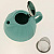 Чайник заварочный керамический со стальным фильтром БИРЮЗОВЫЙ МАТОВЫЙ 950ml  12702БМ 000000000001190191