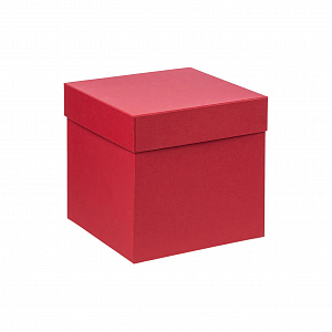 Коробка подарочная 110x110x110мм РУТАУПАК тиснение ЛЕН красный картон 000000000001222368