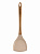 Лопатка кулинарная большая 35x10x1,6см DE'NASTIA деревянная ручка бежевый силикон/акация 000000000001213970