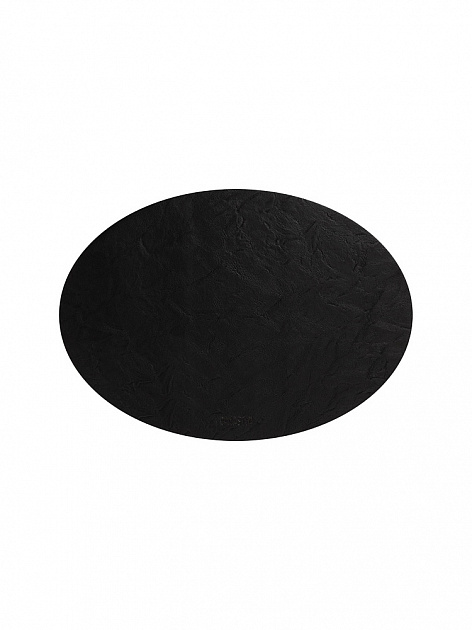 Салфетка сервировочная 45x32см DE'NASTIA Металлик овальная черный ПВХ 000000000001221297