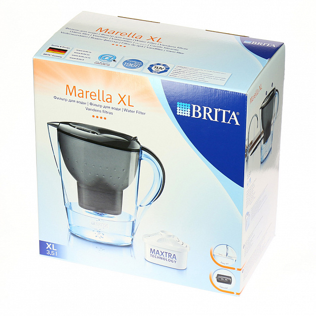 Фильтр-кувшин для воды Марелла XL Brita, графитовый, 3.5л 000000000001127704