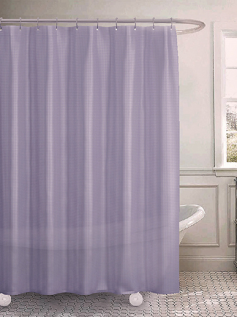 Шторка для ванной 180x200см DE'NASTIA с рельефным рисунком лаванда пева 000000000001201066