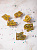 Декоративное украшение Прищепки Варежки золотые 3,5х3,0,2см MANDARIN березовая древесина 000000000001209322