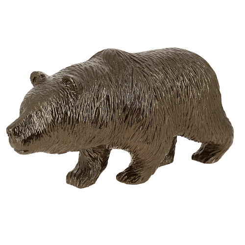 Копилка Медведь Бронзовый высота 19 см, длина 36 см, Авторская форма, скульптурный гипс.  G011-19-103K 000000000001194610