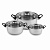 Набор посуды для приготовления 6 предметов EETRITE (кастрюля с крышкой 1л/кастрюля с крышкой 1,5л/кастрюля с крышкой 3,6л) нержавеющая сталь 000000000001220310