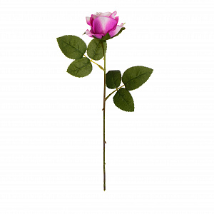 Цветок искусственный Роза 51см ярко-розовая 000000000001218346