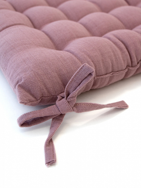 Подушка на стул 40x40см DE'NASTIA розовая ткань верха 100% хлопок 000000000001199502