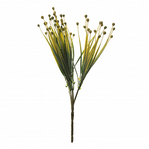 Цветок искусственный Трава 37,5см бело-желтая 000000000001221567