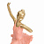 Фигура декоративная 23,5см Балерина розовое платье 000000000001219437