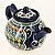 Чайник заварочный 1л RISHTON KULOLCHILIC рисунок мехроб синий Риштанская керамика UZ009/UZ022 000000000001206040