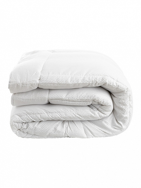Одеяло 1,5-спальное 140x205см DE'NASTIA теплое всесезонное релакс эффект белый полиэстер 000000000001219100
