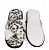 Туфли домашние-тапки р.36-37 LUCKY Леопард накрест черный/белый искусственный мех полиэстер 000000000001214544