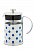 Френч-пресс (кофеварка) 800мл VITESSE синий горох термостойкое стекло/нержавеющая сталь 000000000001213817