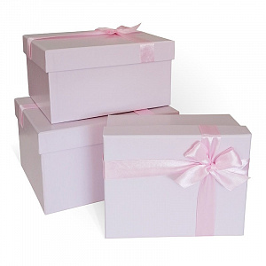Коробка подарочная 190x150x90см ЛИЛОВЫЙ с бантом бумага матовый 000000000001214973