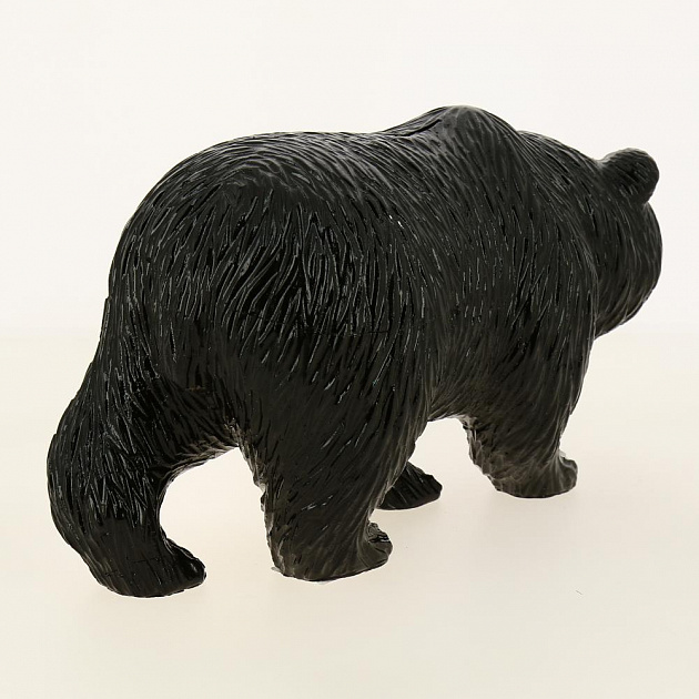 Копилка Медведь Черный высота 19 см, длина 36 см, Авторская форма, скульптурный гипс.  G011-19-102K 000000000001194609