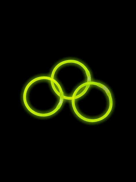 Светящийся браслет для карнавалов и праздников Зеленый одинарный с химическим источником света 3шт 7x7x0,5см 81530 000000000001201852