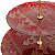 Этажерка-конфетница 28-21см красная с золотом Новый год стекло 000000000001219725
