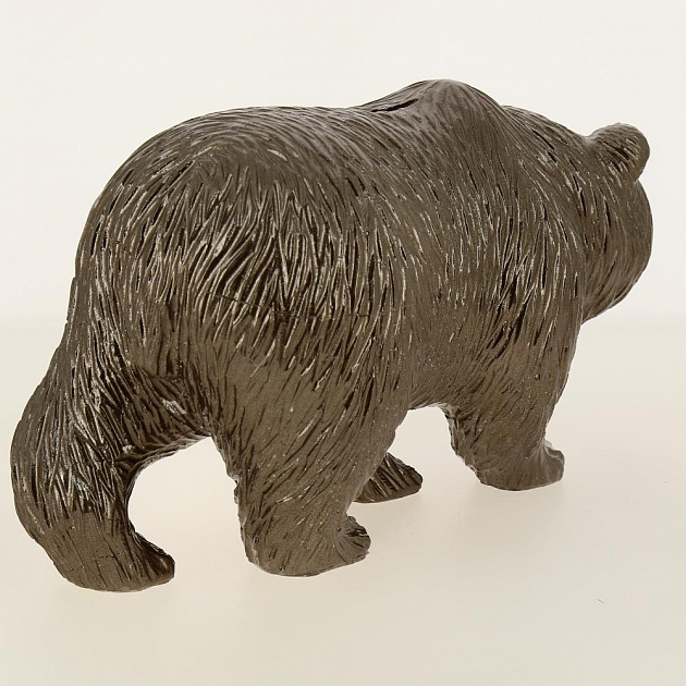Копилка Медведь Бронзовый высота 19 см, длина 36 см, Авторская форма, скульптурный гипс.  G011-19-103K 000000000001194610