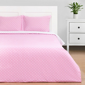 Комплект постельного белья Евро ЭТЕЛЬ Pink style пододеяльник200х215см простынь220х240см наволочки50х70см-2шт плотность 125г/м2 розовый поплин хлопок 000000000001210722