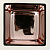 Подсвечник декоративный "Square" стекло 8х8см черный/золото R011266 000000000001200384