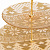 Этажерка-конфетница 28-21см прозрачная с золотом Новый год стекло 000000000001219723