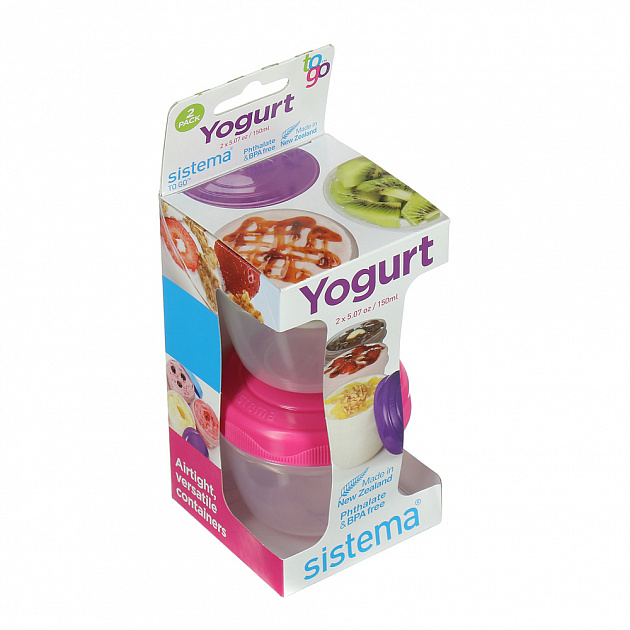 Набор контейнеров Йогурт To-Go Sistema, 150мл, 2 шт. 000000000001148967