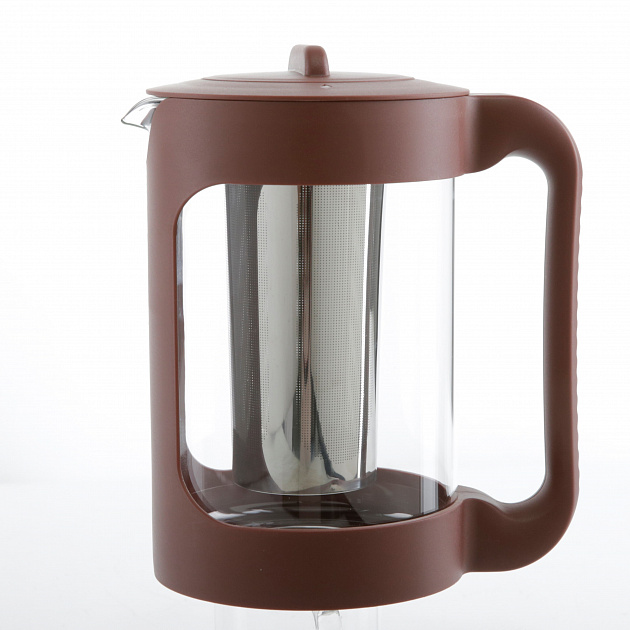 Чайник заварочный 1,5л SERVITTA Bretton металлический фильтр пластик/нержавеющая сталь/стекло 000000000001214586