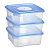 Набор квадратных контейнеров для СВЧ-печей Каскад Полимербыт, 0.7л, 3 шт. 000000000001057884